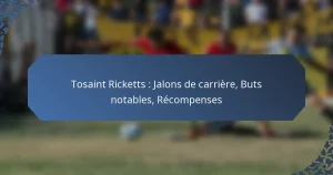 Tosaint Ricketts : Jalons de carrière, Buts notables, Récompenses